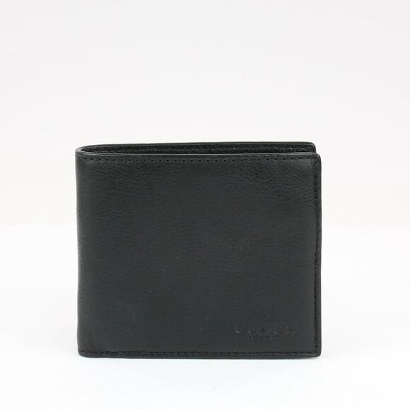 Coach Men’s Black Leather Wallet - Picture 1 of 8